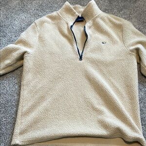 Men's Cream Half-Zip Sweater